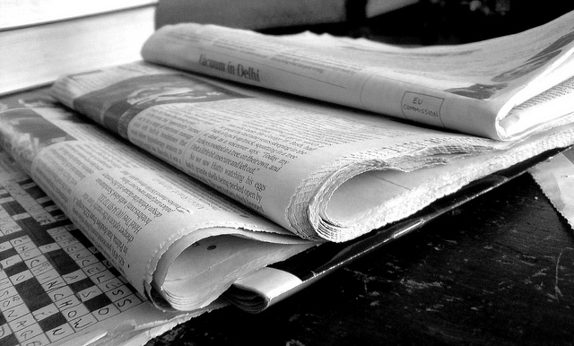 newspapers above the fold seafoam