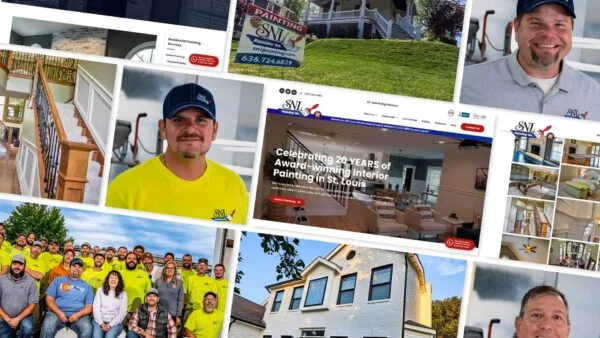 SNL Painting case study: collage of the redesigned website